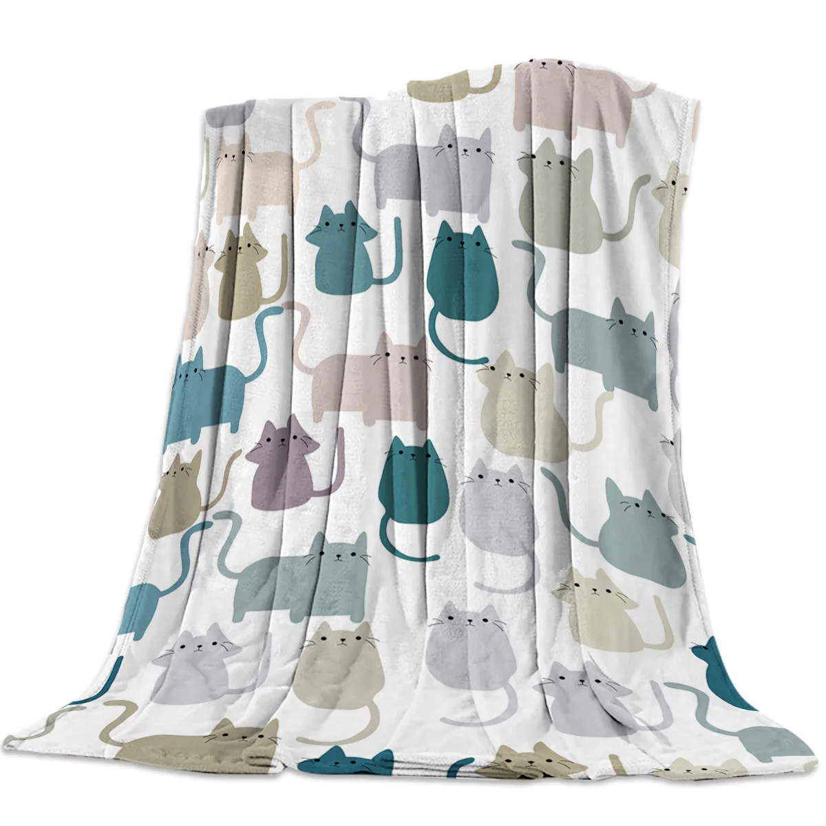 

Мягкое одеяло с рисунком кота, теплое покрывало из микрофибры, для спальни, дивана, кровати