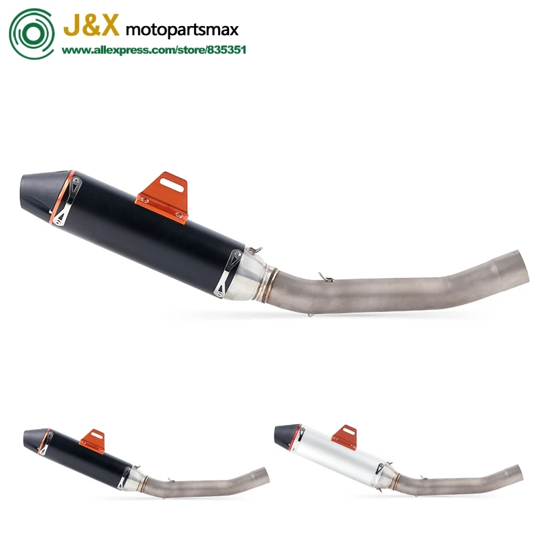 

Full System Slip On For kawasaki Z750 Z 750 Motorcycle Exhaust Muffler Escape Middle Link Mid Pipe
