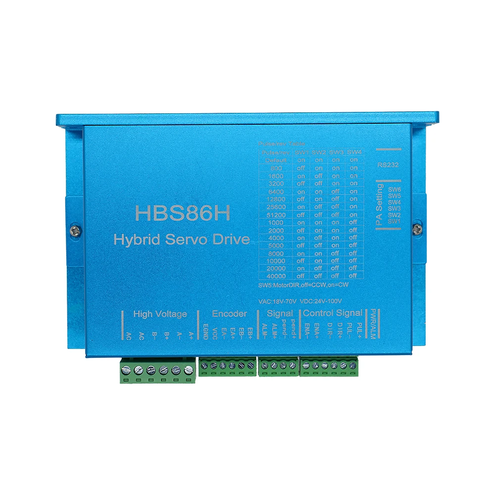 

2021 promotion 3 set Nema34 Closed-Loop stepper Motor 6A 4.5N.m/8.5Nm/12Nm+HBS86H Hybrid servo Driver 8A+MACH3 For CNC router