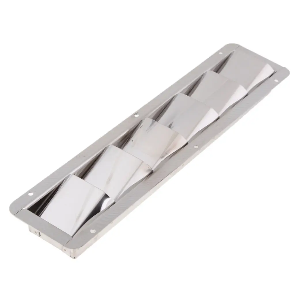 

Boat Stainless Steel Louver Vent 6 Slots Louvered Ventilation Air Vent Cover