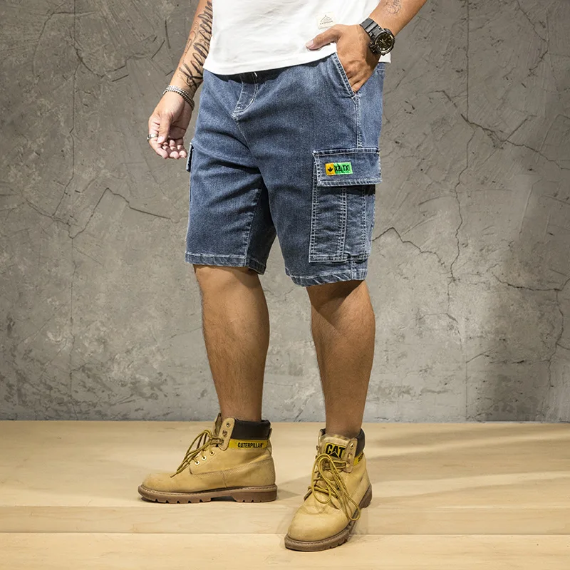 46 Plus Size Baggy Jeans Denim Jeans Mens Shorts Jeans High Quality Casual Pants Denim Trousers Summer Fashion Male 2021 New