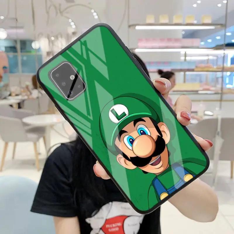 

Cartoon Super Marios Bros Phone Case For Samsung S6 7 Edge Plus 8 9 10 Plus Note8 9 10pro 10E S20 Plus Ultra A7 Tempered Glass