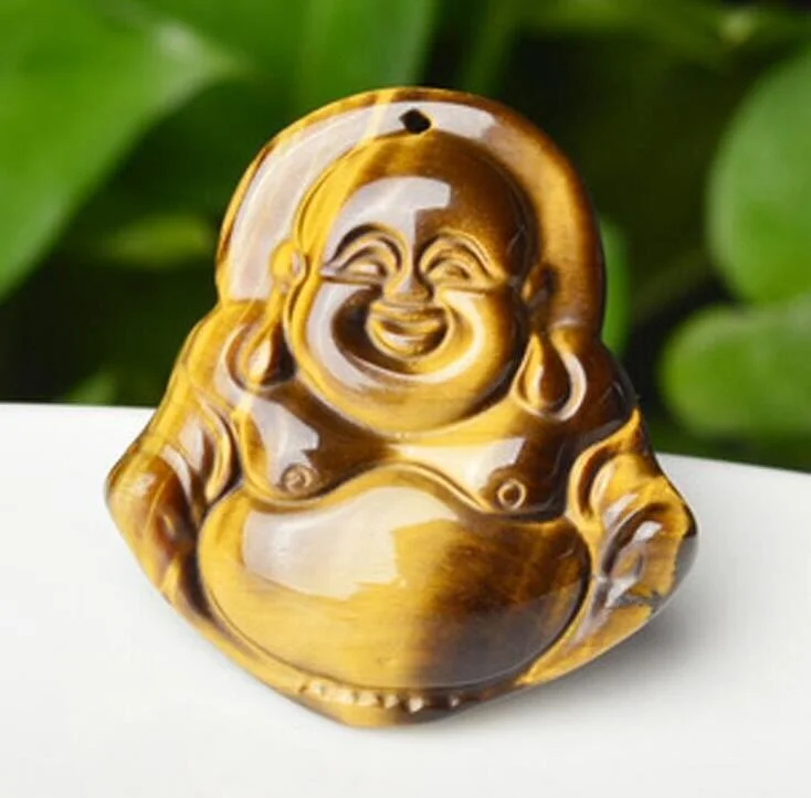 Подвеска ручной работы из натурального камня тигровый глаз золотые подвески