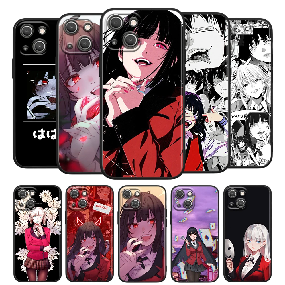 

Anime kakegurui yumeko for Apple iPhone 13 12 Pro Max Mini 11 Pro XS Max X XR 6 7 8 Plus 5S SE2020 Soft Black Phone Case