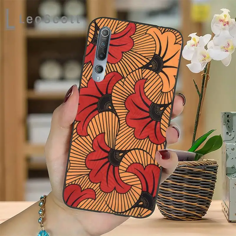 

African style fabric print Phone Case For Xiaomi Redmi note 4 4X 8T 9 9s 10 K20 K30 cc9 9t pro lite max