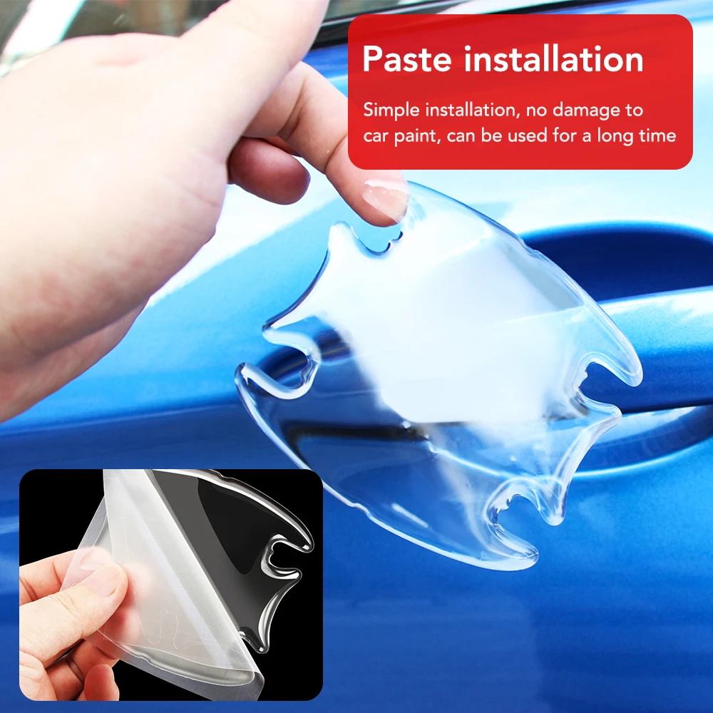 Наклейки на дверные ручки автомобиля защитная пленка наклейка для защиты двери