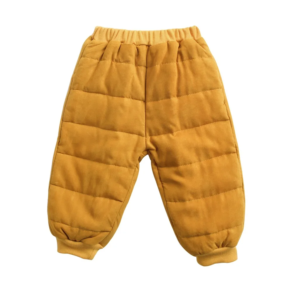 Детские брюки Осень зима теплые взрывобезопасные однотонные Плотные хлопковые