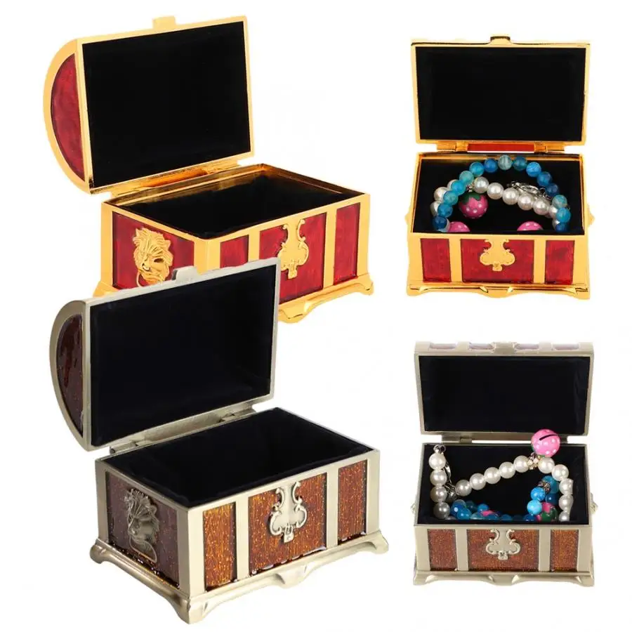 Ретро настольные украшения Чехол Органайзер серьги кольца коробка для хранения