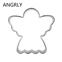 angel cake decoration pastry blender biscuit cookie cutter tools kitchen cake mold supplies stainless steel new year gifts