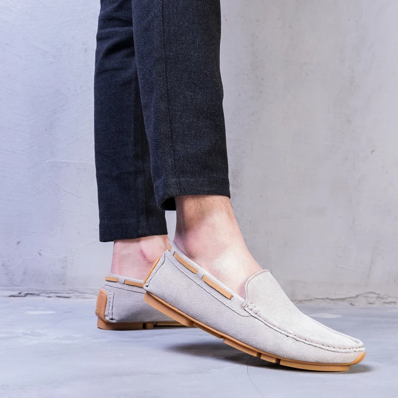New Outdoor Fashion Men Loafers Moccasins Casual Leather Shoes Men's Slip On Driving For Man comfortable w4 | Обувь