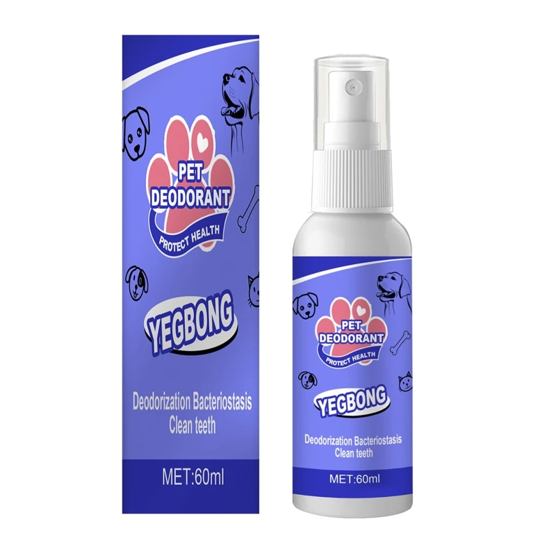 

Dog Breath Freshener Spray Oral Deodorant Eliminate Bad Breath Prevent Oral Disease for Dogs & Cats 2 OZ