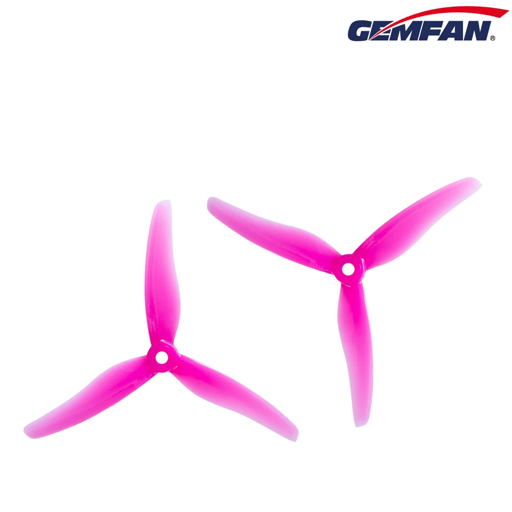 Gemfan-h&eacute;lice Compatible con motor en T para Dron de carreras, accesorios de h&eacute;lice de 3 aspas/tres aspas, CW, CCW, FPV, 5 pulgadas, 51433, 24 Uds./12 pares-1