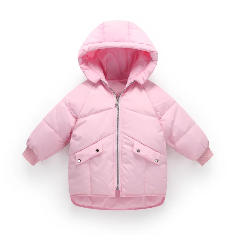 Детский пуховик 2019 г. Новая Корейская версия пуховая куртка с капюшоном для