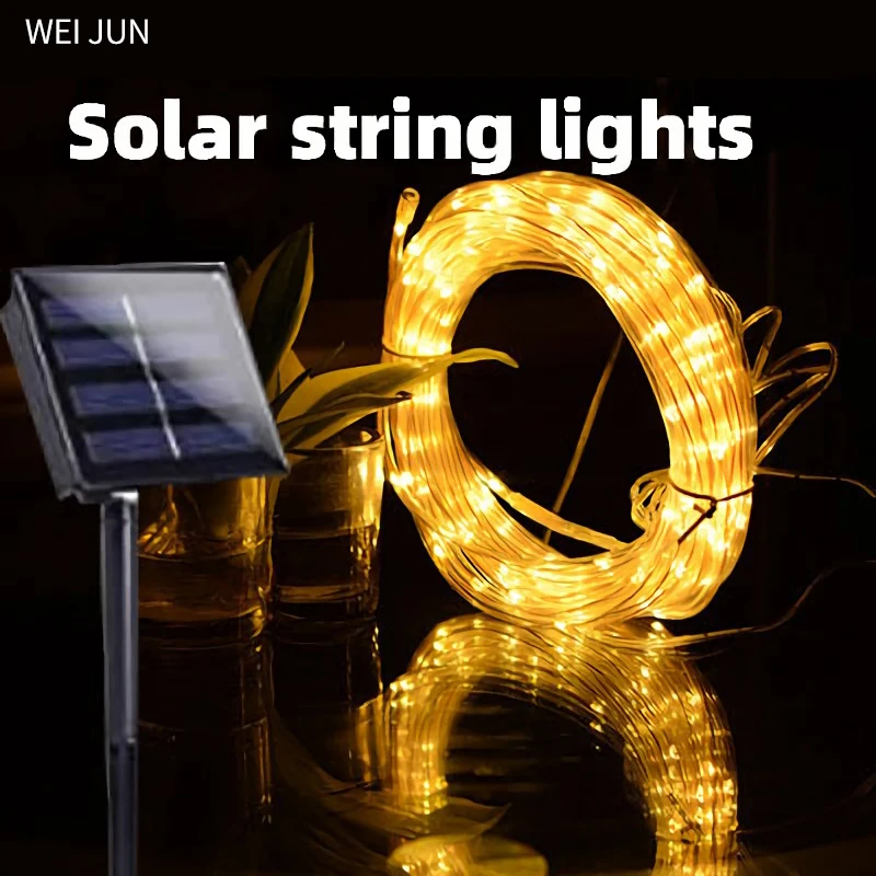

Solar Led String Lights Outdoor Garden Tube Light Waterproof Rope Lamp Christmas Fairy for Party Wedding Tree Yard Decoration
