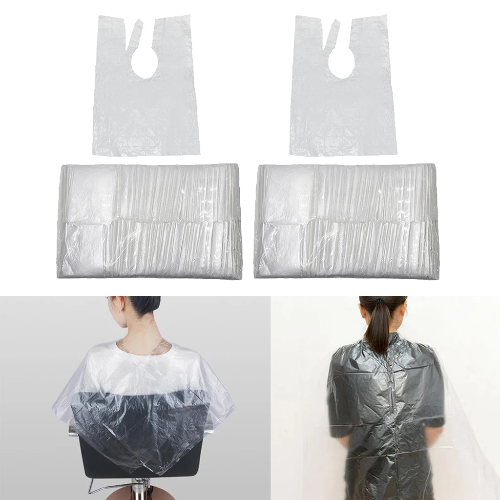 

200x Disposable Hair Cutting Cape Gown Home Stylist Barber Shop Capes Apron