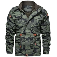 mens jackets pocket military camouflage winter fleece thick mens hooded pu coats fashion motorcycle outwear brand clothing
