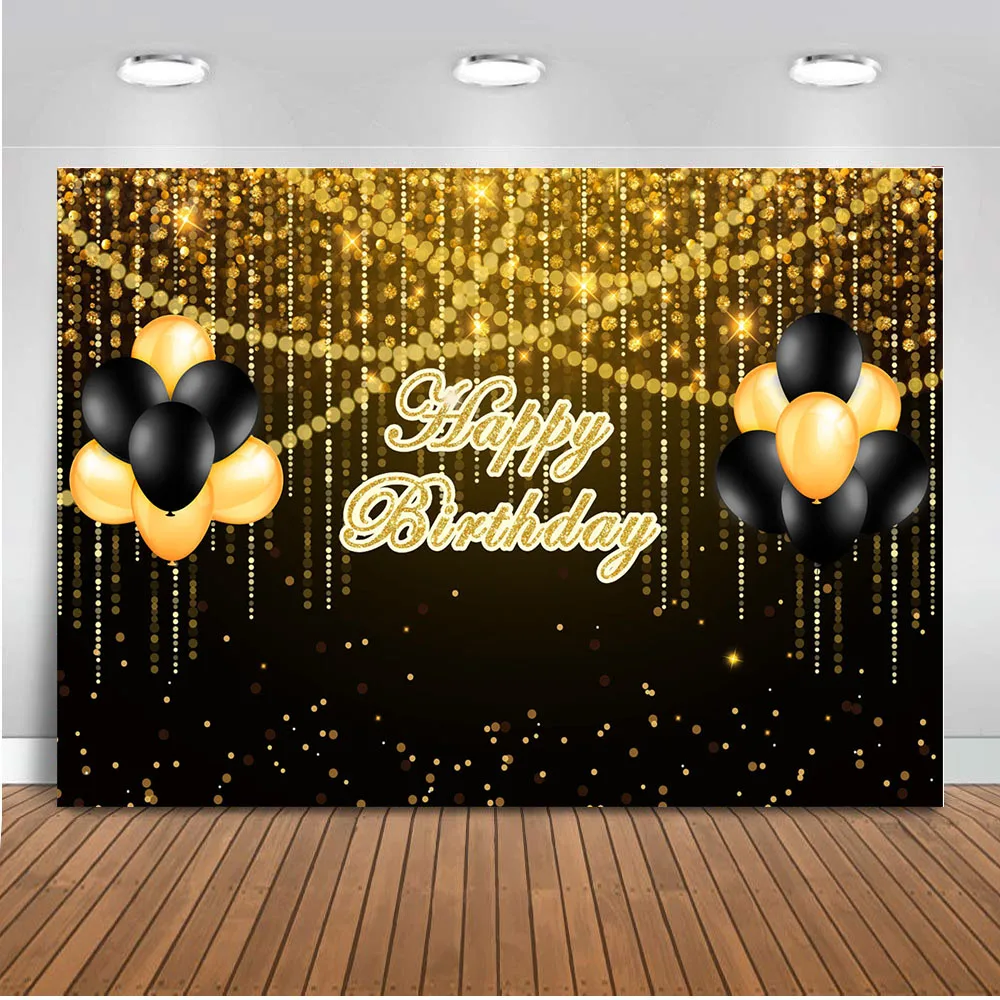 

Birthday Party Photography Backdrops Bokeh Glitter Balloon Background Adult birthday Party Decorations Photo Booth Studio