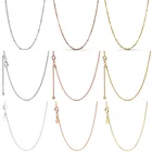 Розовое золото, бусины и панцирная скользящая анкерная застежка, регулируемая цепь, базовое ожерелье для Пандоры, серебряные очаровательные украшения сделай сам