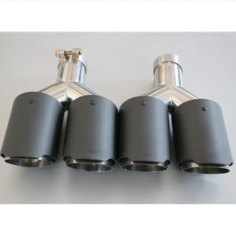 2 шт.: двойное углеродное волокно + нержавеющая сталь универсальные наконечники