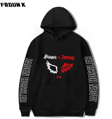 

Новинка, толстовка с капюшоном JADEN HOSSLER с принтом ангелов и демонов от Jxdn, 2020, свитшот для женщин/мужчин, Повседневная Толстовка, свитшот, одеж...