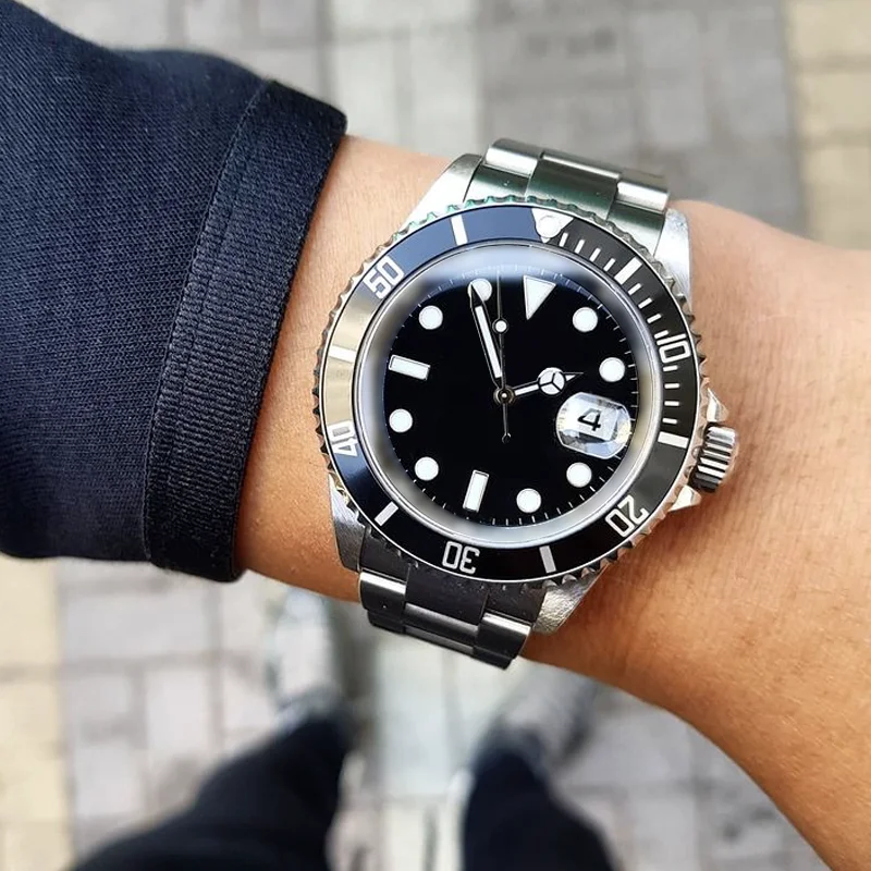 

40mm Mens Top Quality Watch Ceramic Bezel Stainless Steel Glide Lock 18K Gold Automatic Cal.date Men 116613 Perpetual Wristwatch