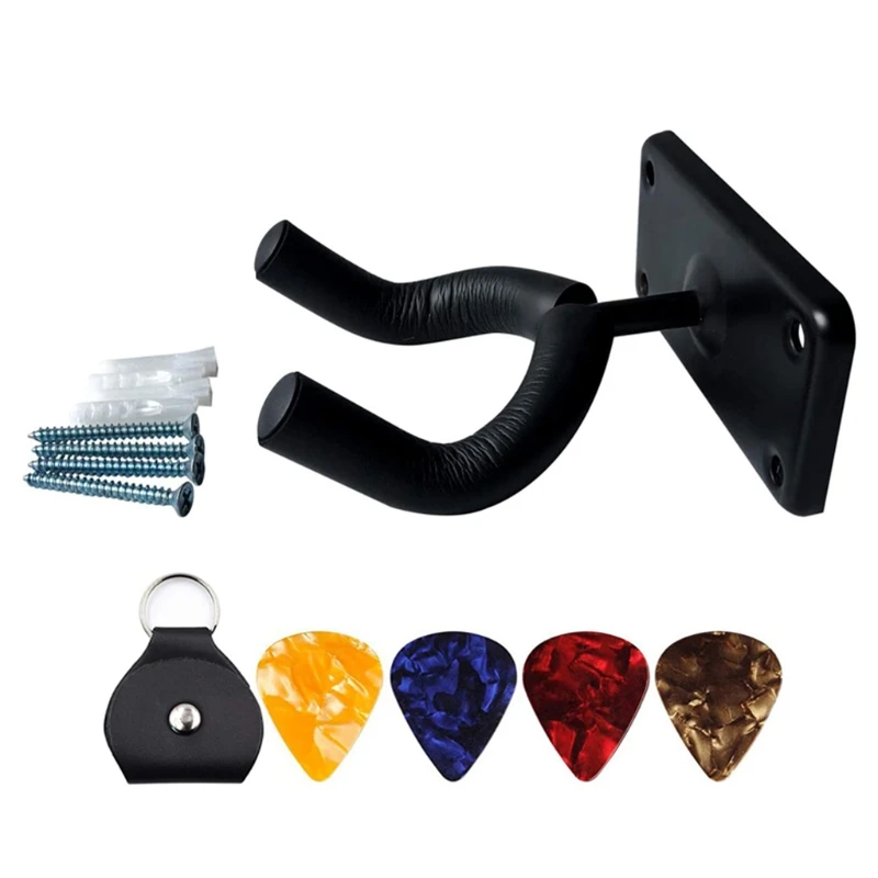 

Guitar Wall Mount Hanger Holder Rack Display Bass Ukulele Instrument Stand Hooks PXPF