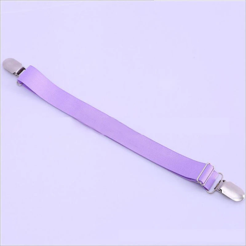 Purple 2 buckle 4 угла длинный Регулируемый эластичный держатель простыни зажимы для матраца крышка с креплениями одеяла Захваты фиксация нескользящий ремень - Цвет: Purple 2 buckle