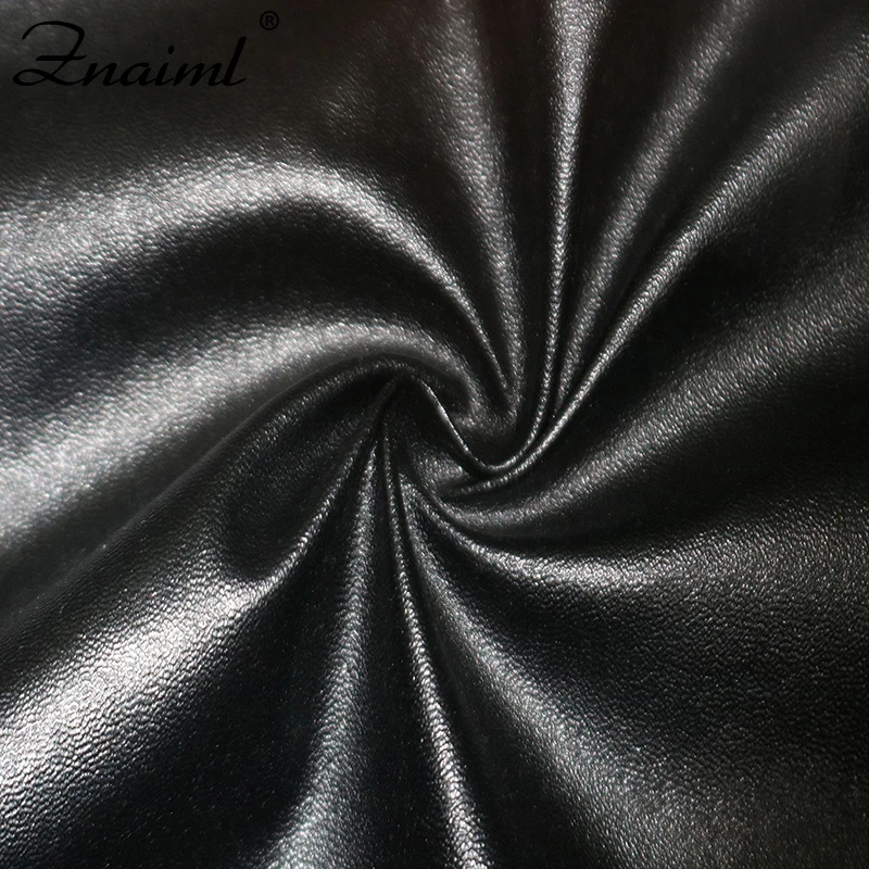 

Znaiml Lady PU Loose Pencil Trousers Elegant Sashes Streetwear Fashion Autumn Winter Women High Waist Black Faux Leather Pants
