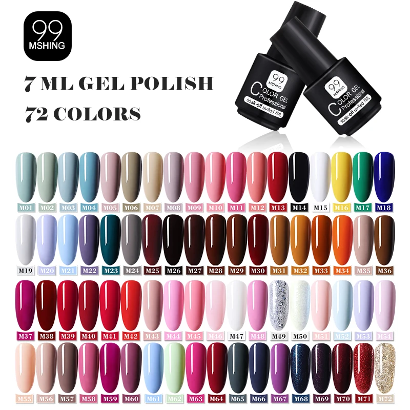 MSHING99 Гель-лак набор для маникюра Полупостоянный Vernis верхнее покрытие УФ светодиодный Гель-лак замачиваемый ногтей художественный Гель-лак для ногтей