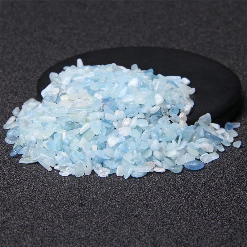 

3-5mm 20G 50G 100G Undrilled Natural Aquamarines Chip Stone Bulk Blue Tumbled Healing Reiki Quartz Crystal Gravel DIY Home Decor