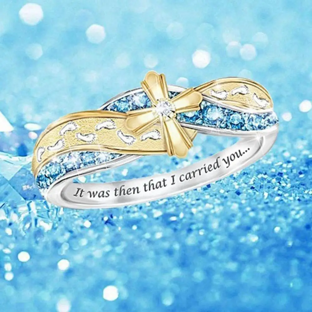 

Gold High-grade And Refined Single Ring For Women Fashion CZ Rings Jewelry Stone Party Wedding G4G7