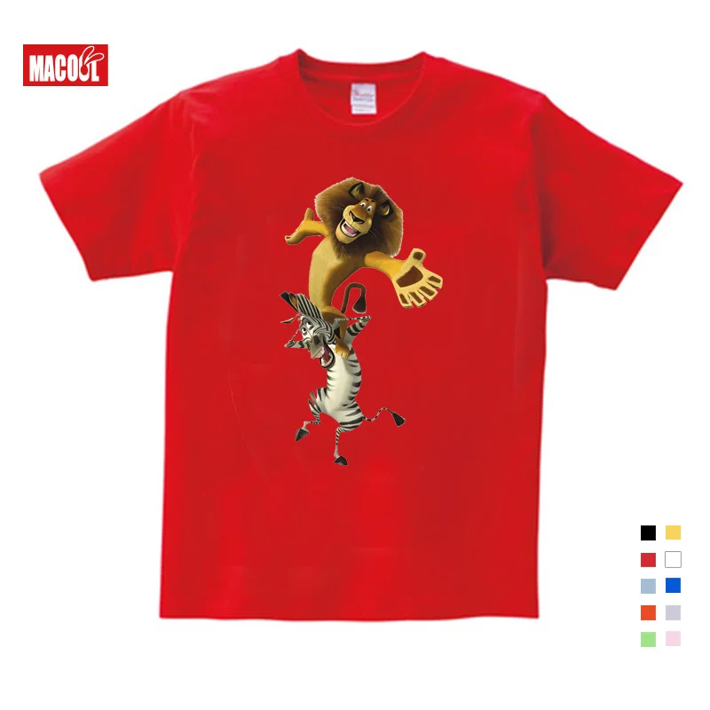 

Best Sellers Cartoon Printing Madagascar Summer New T Shirt Alex Marty Cute Funny T Shirt Summer Send Children Birthday Gift