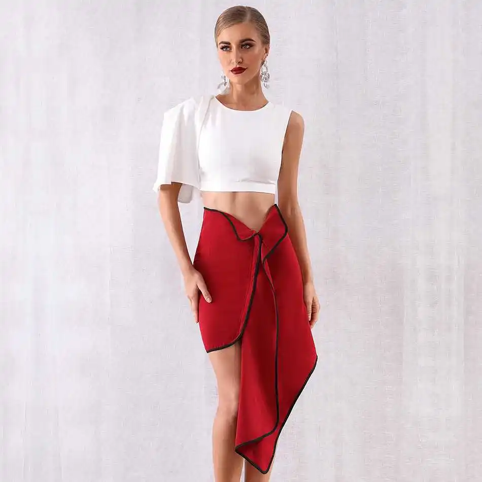 Seamyla 2020 New 2 Two Piece Sets Women Sexy Sleeveless Bodycon Ruffles Summer Vestidos Club Celebrity Party Suits Outfits | Женская