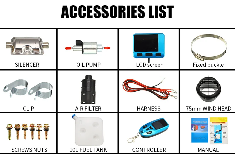 5 кВт 12 в автомобильный обогреватель воздуха дизелей для парковки с пультом