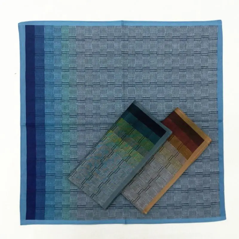 3 шт./компл. мужские хлопок сатин платок носовой градиент Цвет кирпичная стена