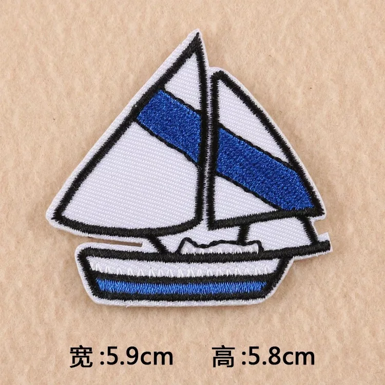 Нашивки с вышивкой для парусного плавания и корабля нашивки одежды утюгом