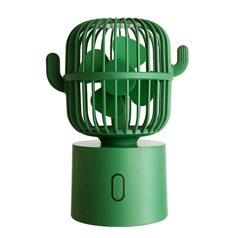 

808F Cactus Mini Handheld Table Rechargeable 80 Degree Auto Rotation 3 Speeds