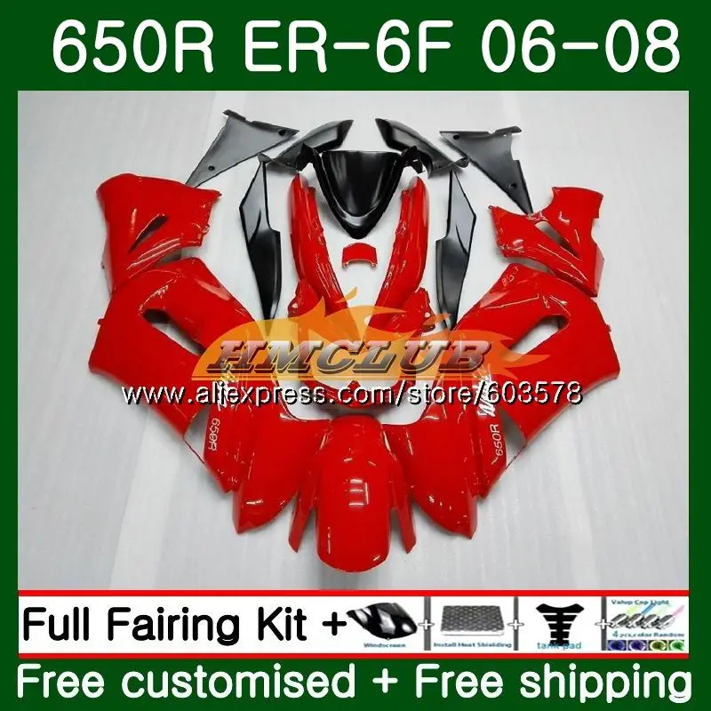 

Средства ухода за кожей для KAWASAKI NINJA 650R ER6 F 650 ER6F 06 07 08 27CL. 39 Ninja650R ER-6F 06-08 ER 6F 2006 2007 2008 фабрики "Красный обтекатели