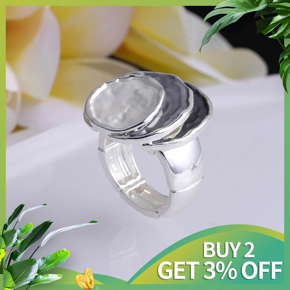 MeiceM 2021 геометрическое кольцо из сплава регулируемое для девочек Креативный