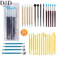dd 33pcsset modeling clay sculpting tools kits for pottery sculpture include rubber tip penball stylus toolmodeling tools