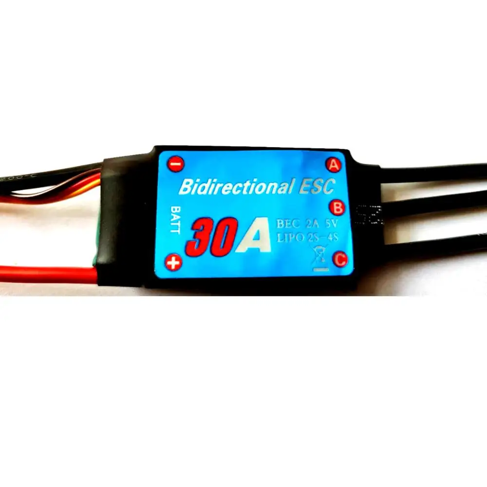 30A ESC двунаправленный бесщеточный для дистанционного управления кораблем