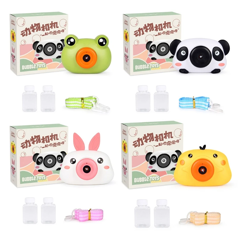 

Automatic Bubble Camera Children Soap Bubbles Blower Frog/Panda/Rabbit/Duck Type Camera Bubble Machine for Kids