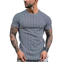 summer men t shirt o neck vertical stripes short raglan sleeve loose t shirt stripes and short sleeves casual t shirt men clothe