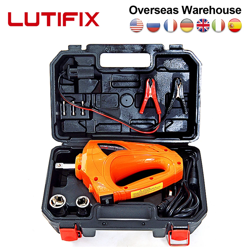 

LUTIFIX 12V Electric Impact Wrench 1/2" 480N.M Car Repair Tool Impact Driver Electric Impact Wrench Gun Kit