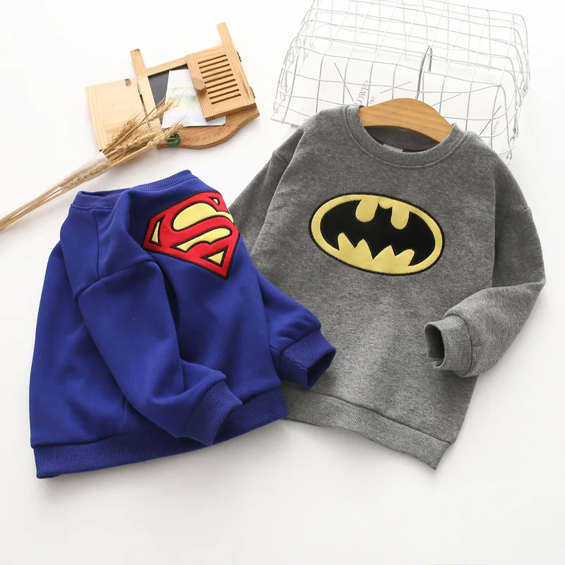 Для детей от 2 до 7 лет осенне зимние теплые хлопковые топы с длинными рукавами для