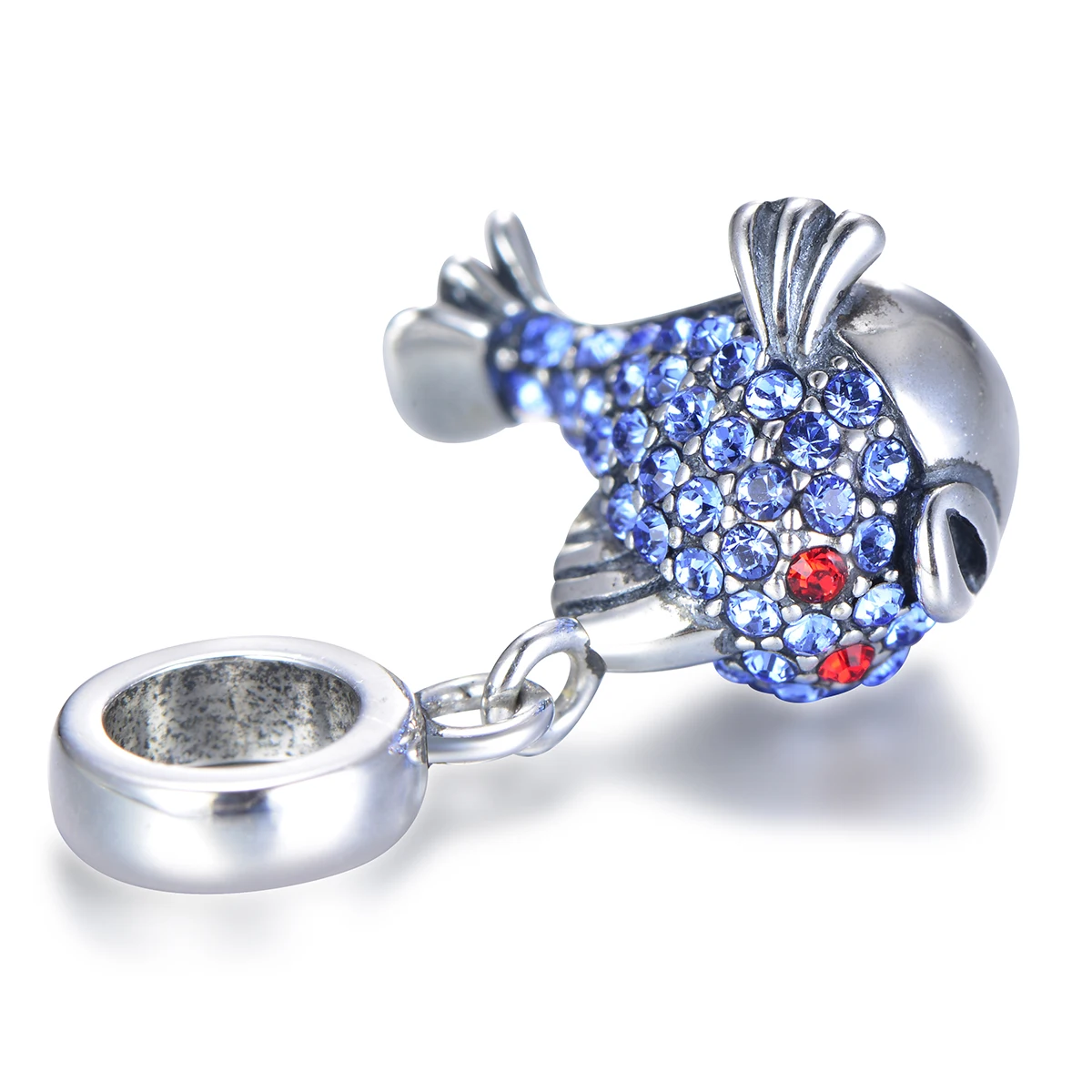 Бусина Шарм рыба из серебра 925 пробы для браслета и ожерелья|charm sterling|silver fish charmbeads