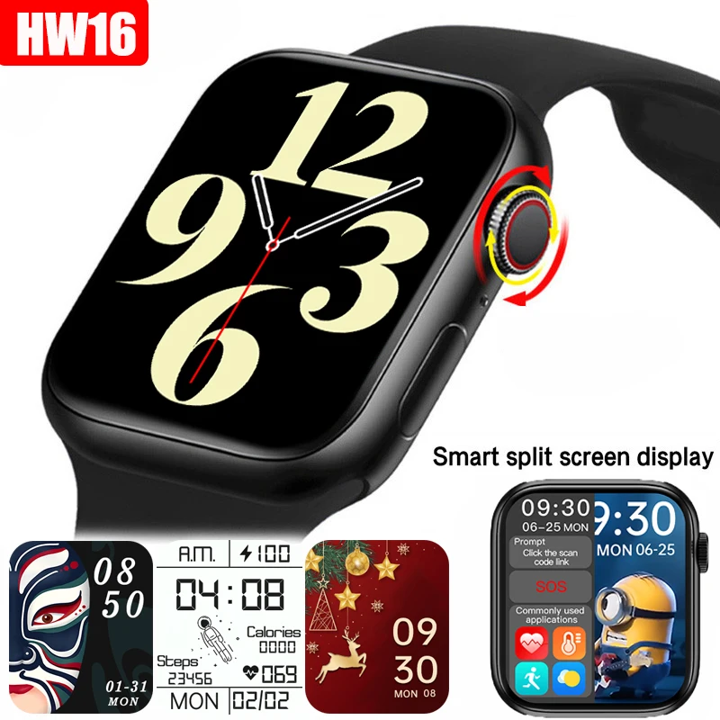

LONGET IWO HW16 Smart Watch 44mm 320*385 Make Call Heart Rate Monitor Pedometer Smartwatch PK HW22 W56 W46 W26 FK88 IWO 6 HW12