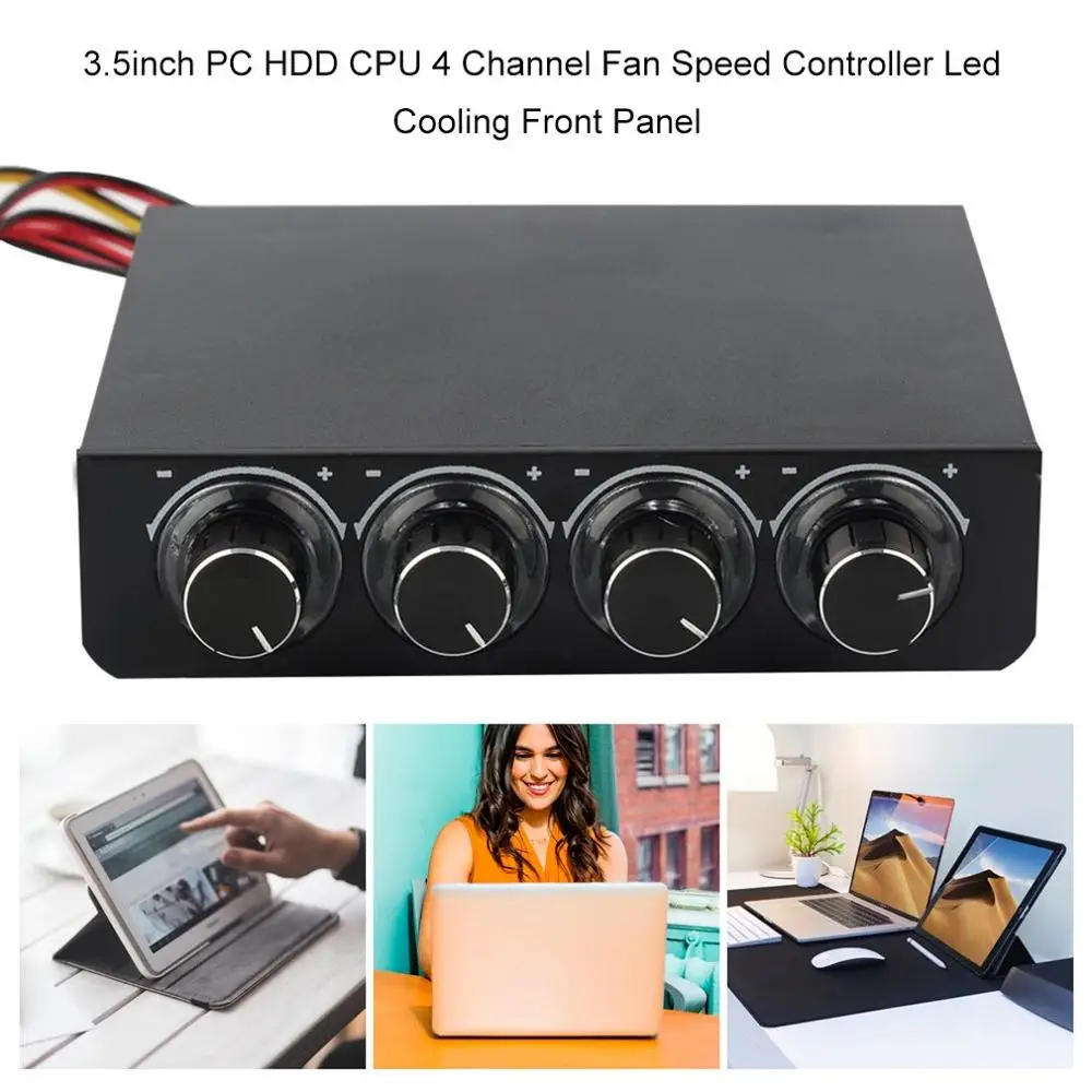 Чехол для ПК 3 5 дюйма чехол четырехканальный контроллер скорости вентилятора с