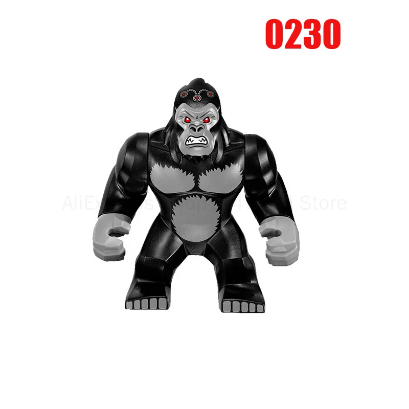 

2021 Famous Movie Gorilla Building Blocks Figures Head Bricks Block Toys Constuction Gift For Children Decool0230