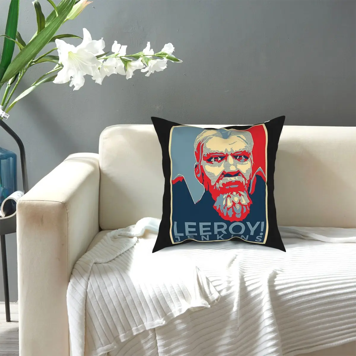 

Leeroy Jenkins Obamized World Of Warcraft Wow Square Pillow Case Polyester Decorative Pillow Casual Pillowcase